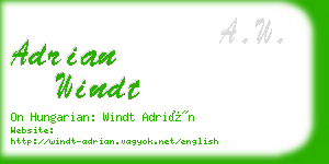 adrian windt business card